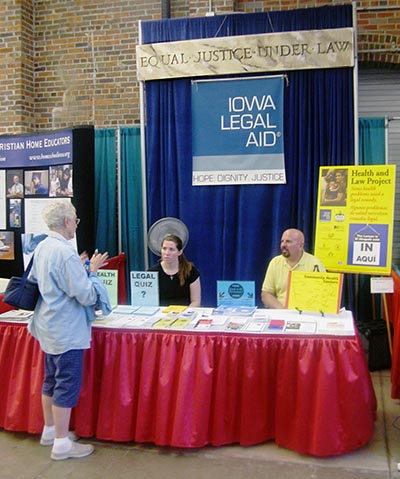 Iowa Legal Aid exhibit at the 2010 Iowa State Fair